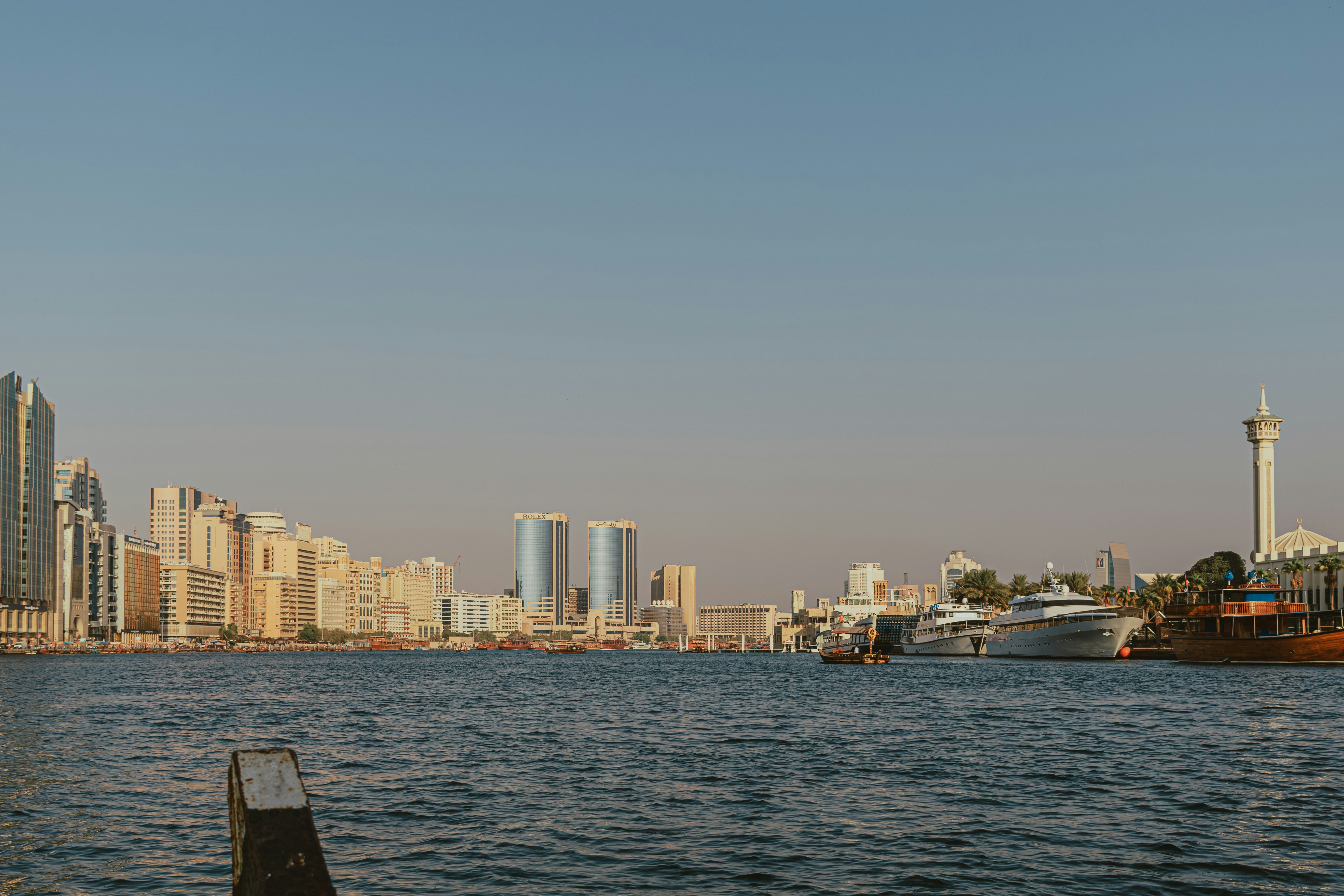 Dubai skyline as strategic commodity trading hub connecting global markets